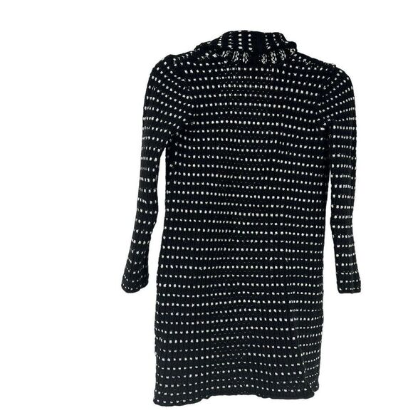 St John Nordstrom Cardigan Sweater Black Open Front Size P US 2 Wool Blend Knit - Picture 2 of 8